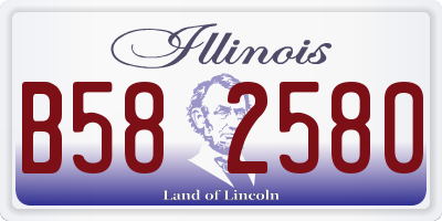 IL license plate B582580