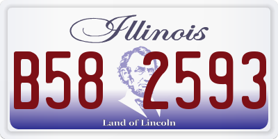 IL license plate B582593