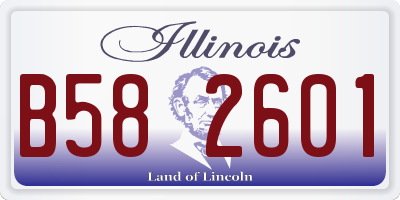 IL license plate B582601