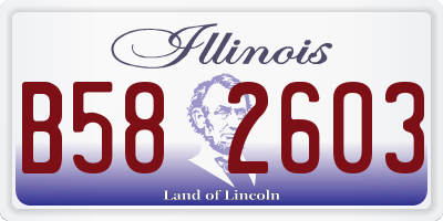 IL license plate B582603
