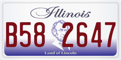 IL license plate B582647