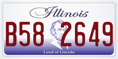 IL license plate B582649