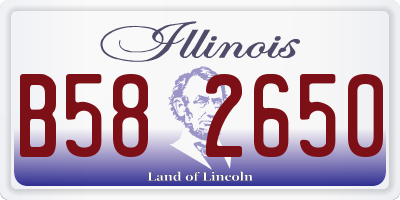 IL license plate B582650