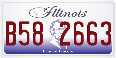IL license plate B582663