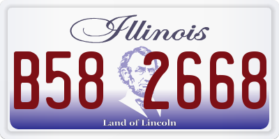 IL license plate B582668