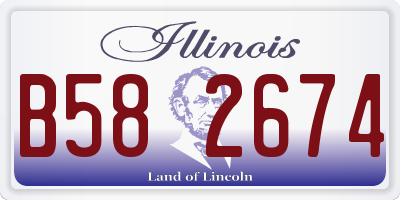 IL license plate B582674