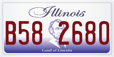 IL license plate B582680