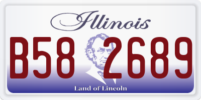 IL license plate B582689
