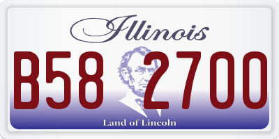IL license plate B582700