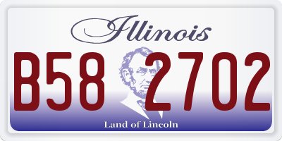 IL license plate B582702