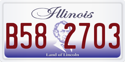 IL license plate B582703