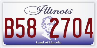 IL license plate B582704