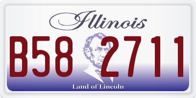 IL license plate B582711