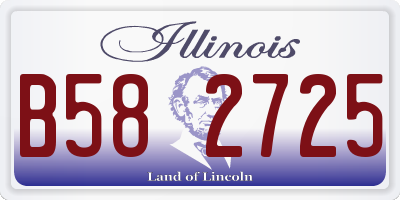 IL license plate B582725