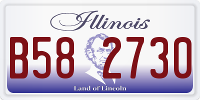 IL license plate B582730