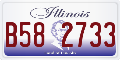 IL license plate B582733