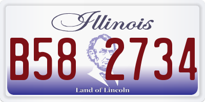 IL license plate B582734