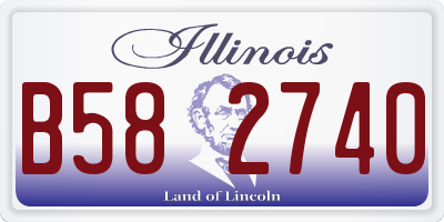 IL license plate B582740