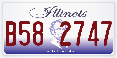 IL license plate B582747