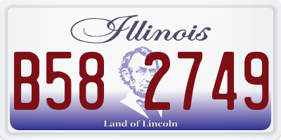 IL license plate B582749