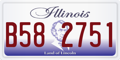 IL license plate B582751