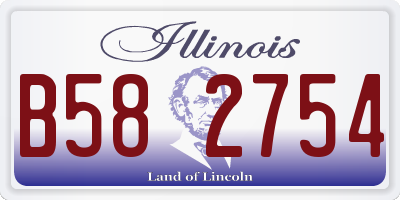 IL license plate B582754