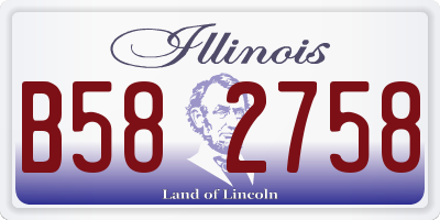 IL license plate B582758