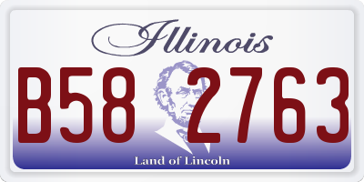 IL license plate B582763