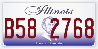IL license plate B582768
