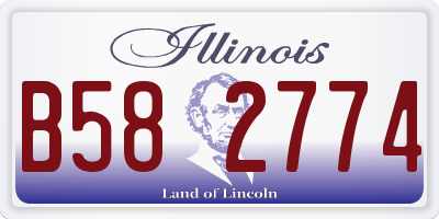 IL license plate B582774