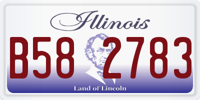 IL license plate B582783