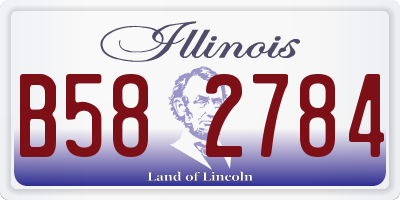 IL license plate B582784