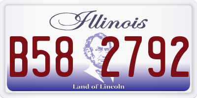 IL license plate B582792