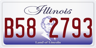 IL license plate B582793