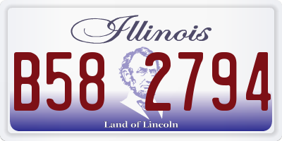 IL license plate B582794