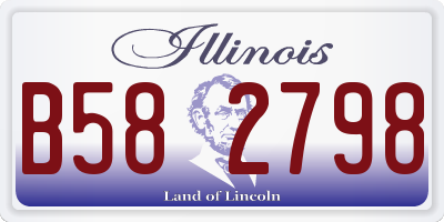 IL license plate B582798