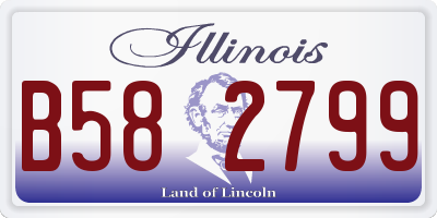 IL license plate B582799