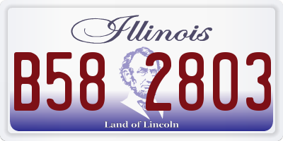 IL license plate B582803