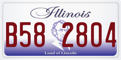 IL license plate B582804