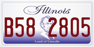 IL license plate B582805