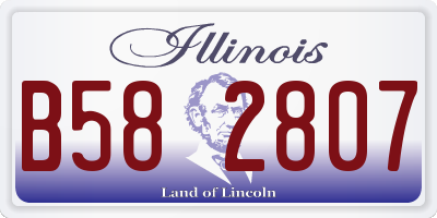 IL license plate B582807