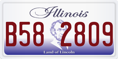 IL license plate B582809