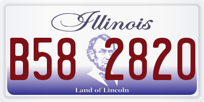 IL license plate B582820