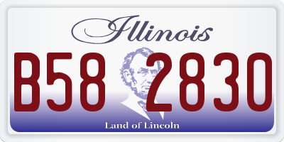 IL license plate B582830