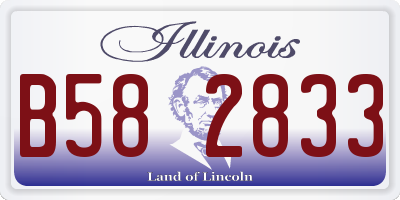 IL license plate B582833