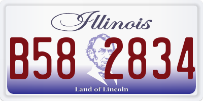 IL license plate B582834