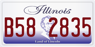 IL license plate B582835
