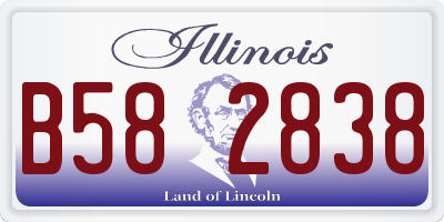 IL license plate B582838