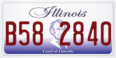 IL license plate B582840