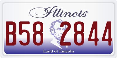 IL license plate B582844